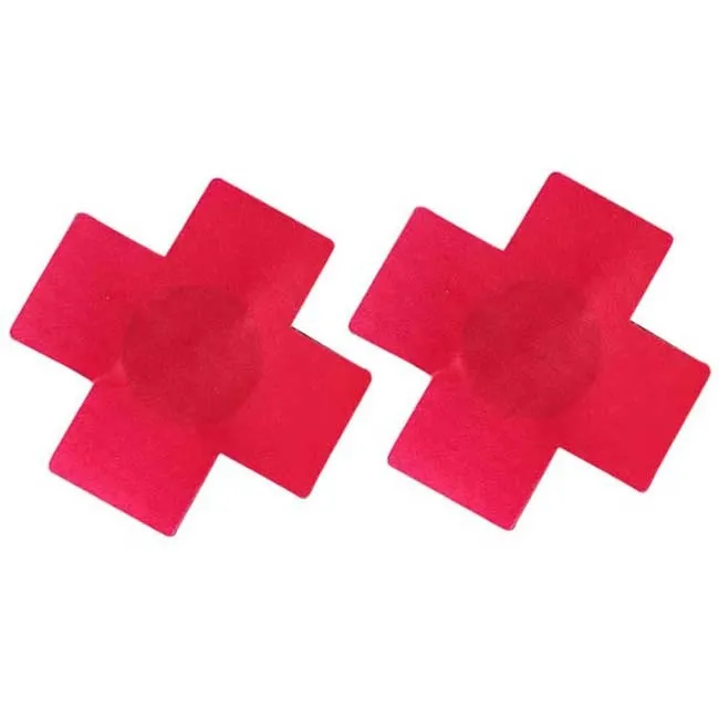 red satin nipple cover