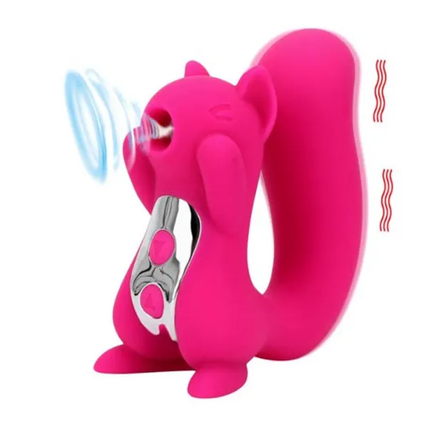 Squirrel Shaped Powerful Female Couple Vibration Massager Suction Adult Toy